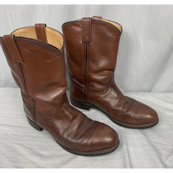 Hypalon Oil Resistant Western Cowboy Boots Brown Men’s 7 D,‎ P0416490