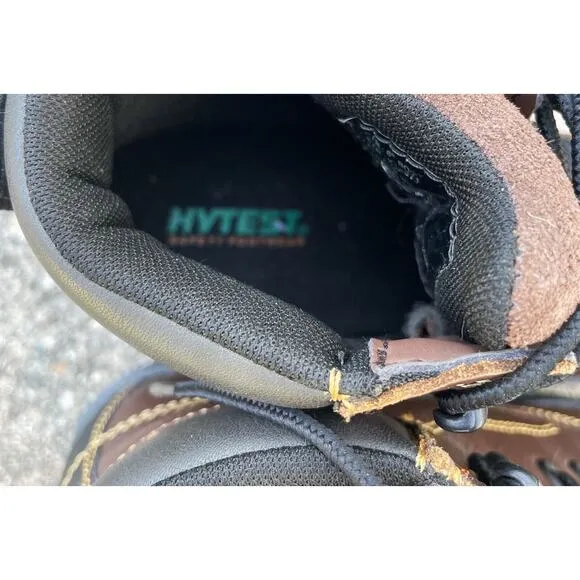 Hytest Boots Steel Toe Mens 5.5 Internal Contour Comfort 6” Brown Safety Work
