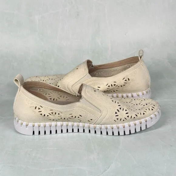 ILSE JACOBSEN Shoes Women’s EU 39 Tulip Slip-On Flat Laser Cut Comfort Sneaker