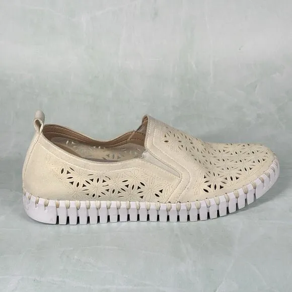 ILSE JACOBSEN Shoes Women’s EU 39 Tulip Slip-On Flat Laser Cut Comfort Sneaker