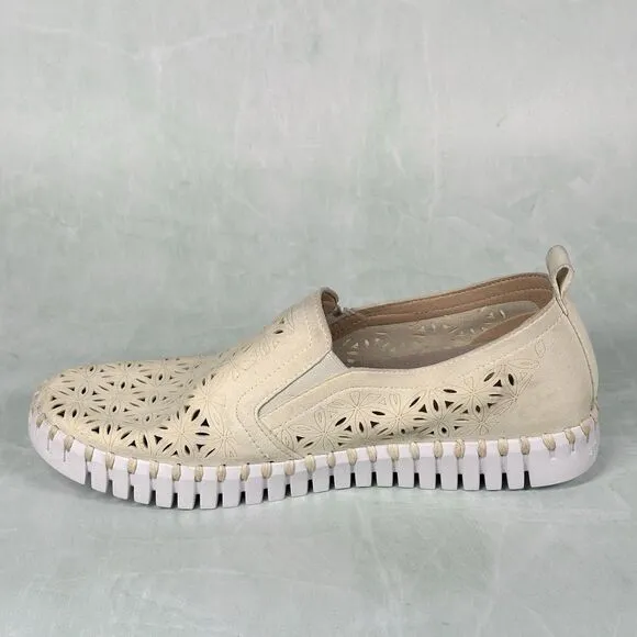 ILSE JACOBSEN Shoes Women’s EU 39 Tulip Slip-On Flat Laser Cut Comfort Sneaker