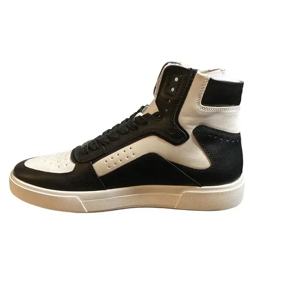 INC International Concepts Men High Top Sneakers Keanu Black/White Sz 8.5M‎