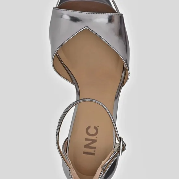 INC International Concepts Women's Silver Platform Heels