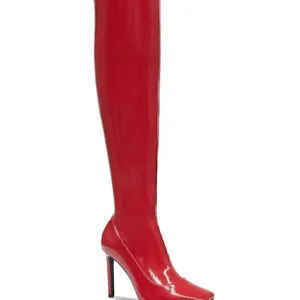 INC Keenah Womens Patent Square Toe Thigh-High Boots