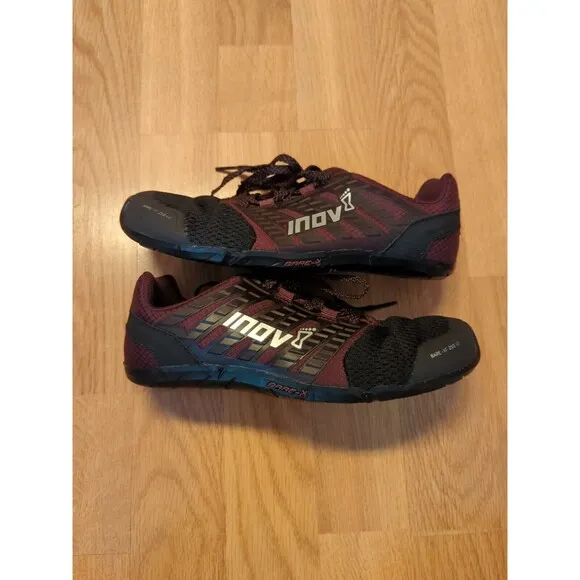 INOV-8 BARE-XF 210 V2 Womens 7 Sneakers Shoes Black Purple Running Barefoot