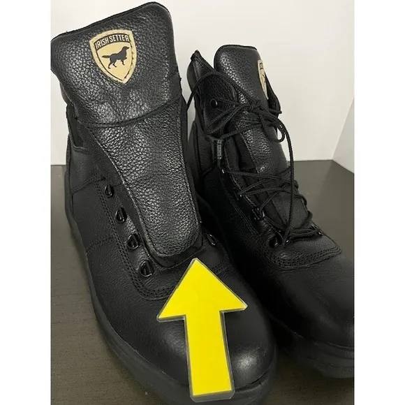 Irish Setter Ely Steel Toe Boots 83612 Black Mens Size 12D 1 Laces Good