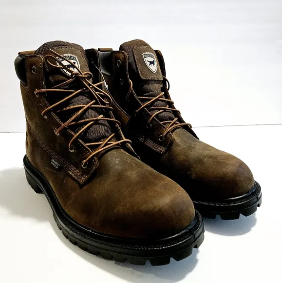 IRISH SETTER Hopkins Mens Sz 10.5 E2 Brown Safety Toe EH Work Boots MSRP 83672