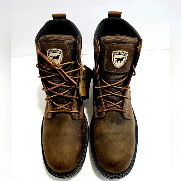 IRISH SETTER Hopkins Mens Sz 10.5 E2 Brown Safety Toe EH Work Boots MSRP 83672