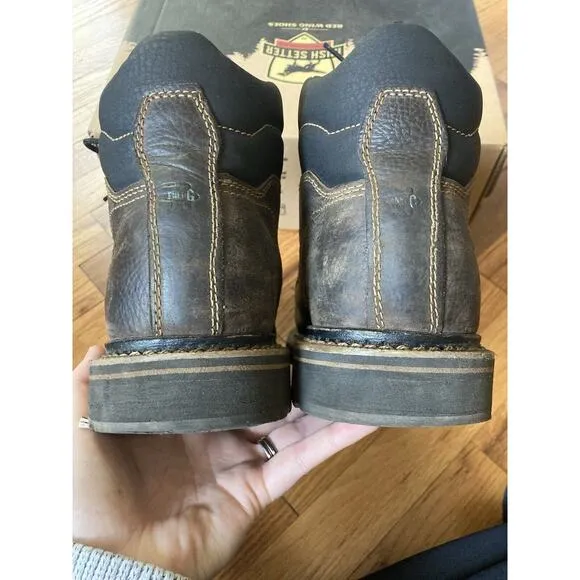 IRISH SETTER KITTSON Men's 9.5 D Medium Width Steel Tip Toe Work Boots Lace Up