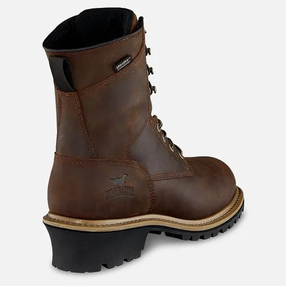 IRISH SETTER MESABI 8” LOGGER BOOTS MEN’S SIZE 10 STEELE TOE LEATHER WATERPROOF