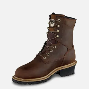 IRISH SETTER MESABI 8” LOGGER BOOTS MEN’S SIZE 10 STEELE TOE LEATHER WATERPROOF