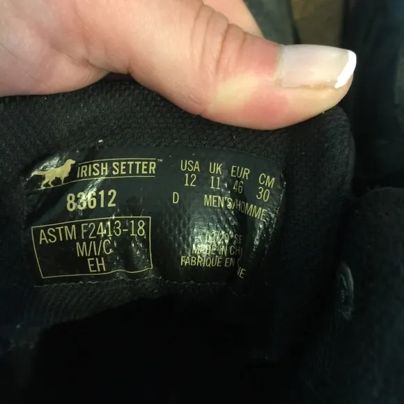 Irish Setter steel toe boots