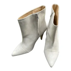 Iro Imanol Pointed Toe Ankle Suede Boot Ecru Size 41