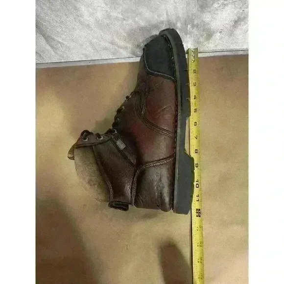 Iron Age Work Boots IA0163 Dozer 6&quot; Internal Met Guard  Brown Steel Toe Leather