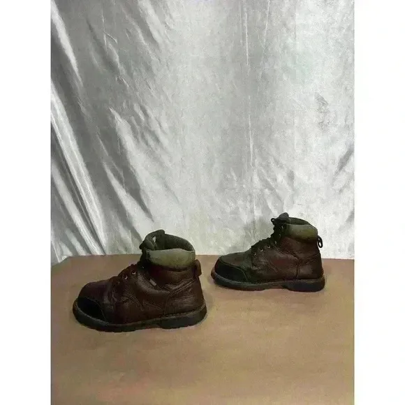 Iron Age Work Boots IA0163 Dozer 6&quot; Internal Met Guard  Brown Steel Toe Leather