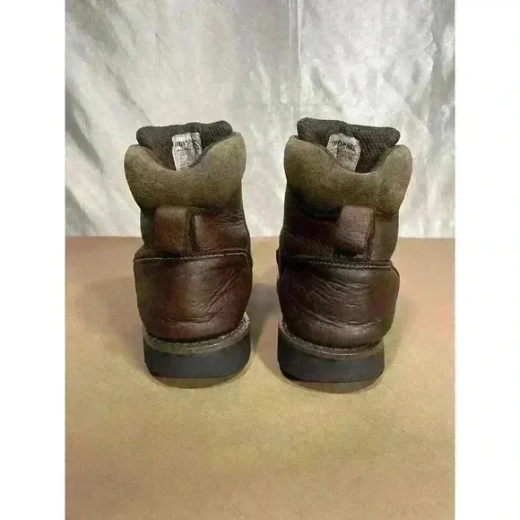 Iron Age Work Boots IA0163 Dozer 6&quot; Internal Met Guard  Brown Steel Toe Leather