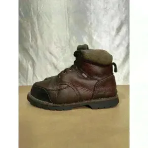 Iron Age Work Boots IA0163 Dozer 6&quot; Internal Met Guard  Brown Steel Toe Leather