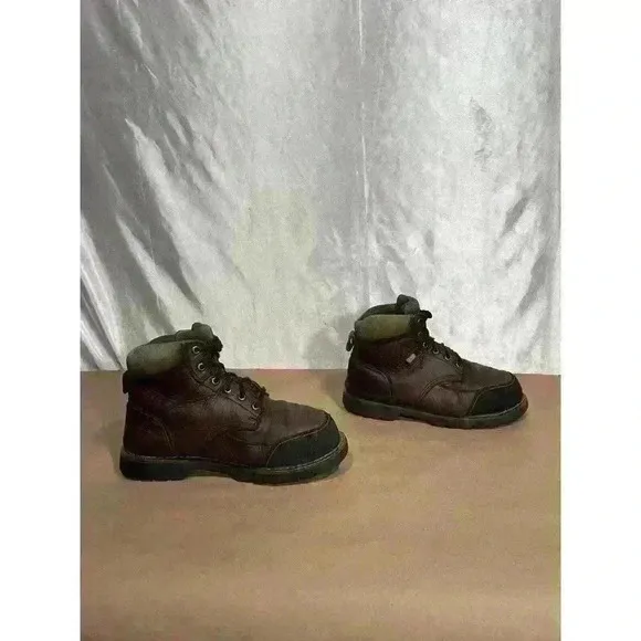 Iron Age Work Boots IA0163 Dozer 6&quot; Internal Met Guard  Brown Steel Toe Leather