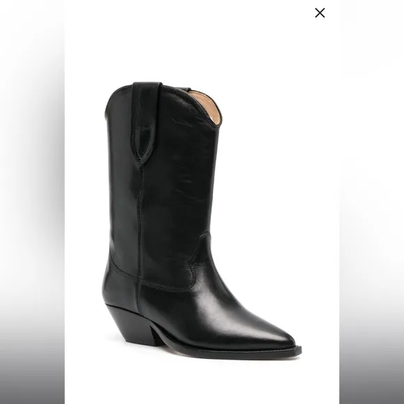 ISABEL MARANTleather block-heel boots