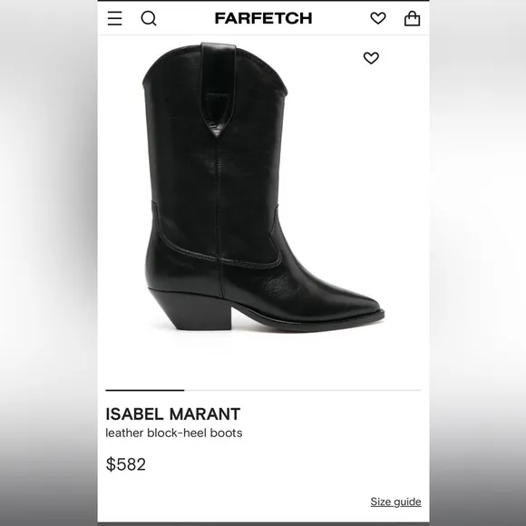 ISABEL MARANTleather block-heel boots