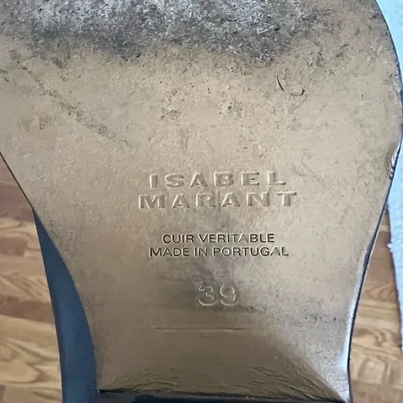 ISABEL MARANTleather block-heel boots
