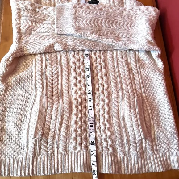🐑J. Crew 100% wool fisherman’s knit sweater, size XL