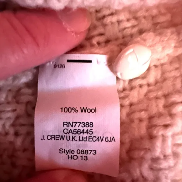 🐑J. Crew 100% wool fisherman’s knit sweater, size XL
