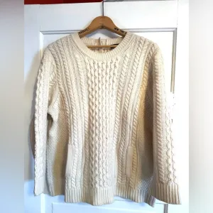 🐑J. Crew 100% wool fisherman’s knit sweater, size XL