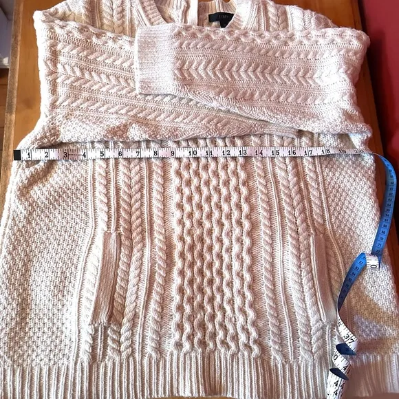 🐑J. Crew 100% wool fisherman’s knit sweater, size XL