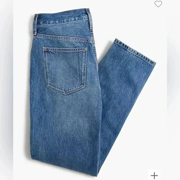 J Crew Jeans Slim Boyfriend Premium Denim Patch Floral Cropped NWT Size 28
