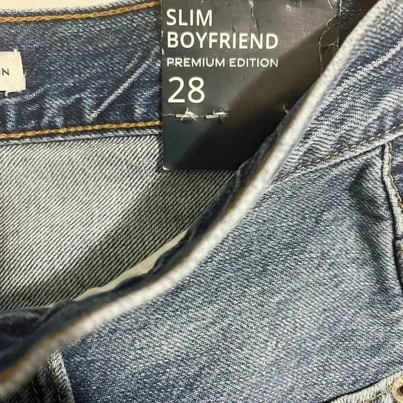 J Crew Jeans Slim Boyfriend Premium Denim Patch Floral Cropped NWT Size 28