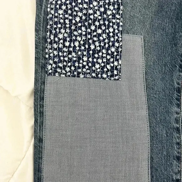 J Crew Jeans Slim Boyfriend Premium Denim Patch Floral Cropped NWT Size 28