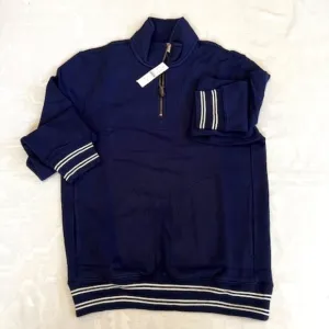 J Crew Small Navy Ribbed Fleece Quarter Zip​​​​​​​​​​​​​​