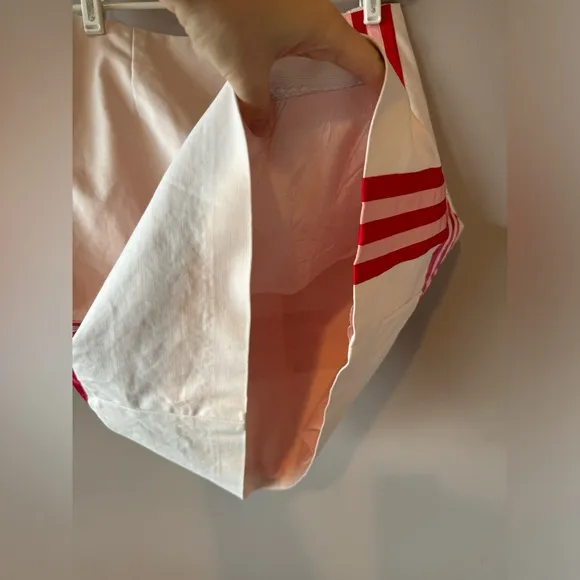 J. McLaughlin Women’s White and Pink Pencil Skirt Size‎ 12