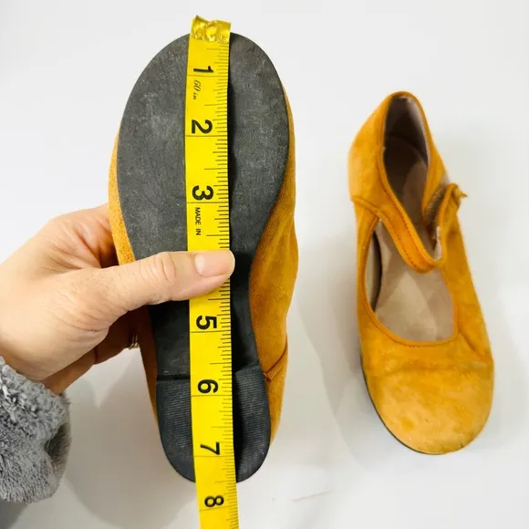 Jacadi Paris little girls Mary Jane’s in mustard