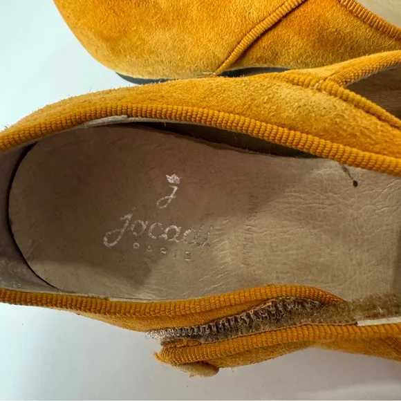 Jacadi Paris little girls Mary Jane’s in mustard