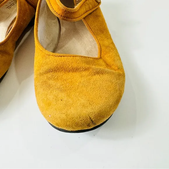 Jacadi Paris little girls Mary Jane’s in mustard