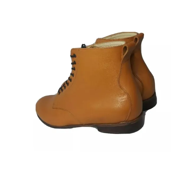 Javier Handmade Leather Boots Men's Size 11 Medium Plain Toe British Tan