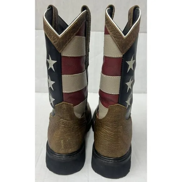 JB Dillon Reserve American Flag Men’s Boots 7.5 EE Extra Wide Square Toe NEW