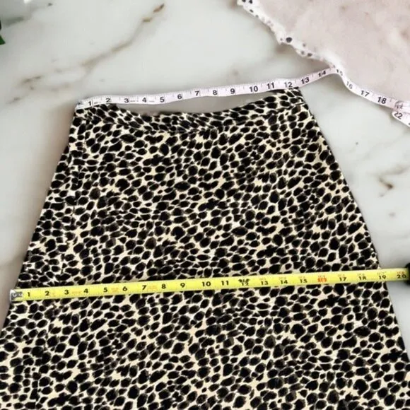 J.Crew Pull-On Printed Bias Midi Skirt Size XXS Animal Print
