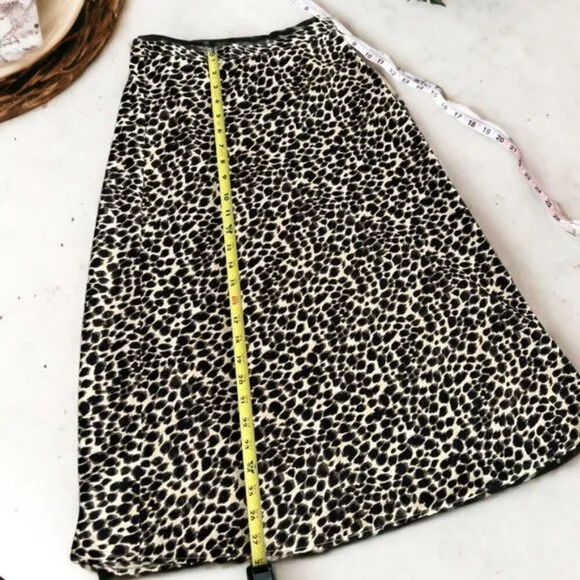 J.Crew Pull-On Printed Bias Midi Skirt Size XXS Animal Print