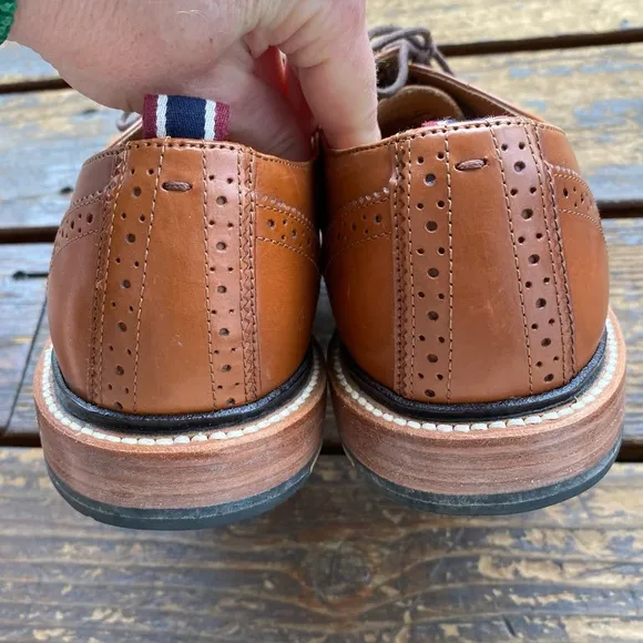 Jcrew wingtip derby Oxford Italian leather shoes