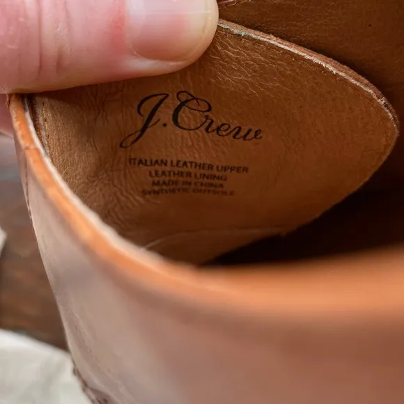 Jcrew wingtip derby Oxford Italian leather shoes