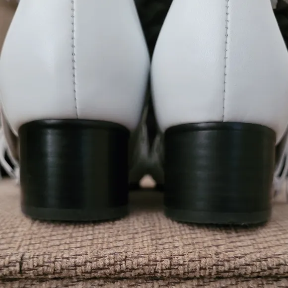 JEFFREY CAMPBELL BBJC-OLALF-F17 WHITE BLACK ANKLE BOOTS
