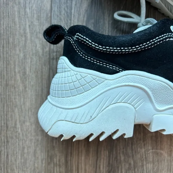 Jeffrey Campbell Chunky Black Suede Remnant Sneakers | 6