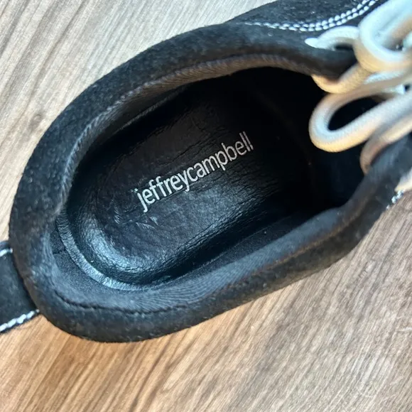 Jeffrey Campbell Chunky Black Suede Remnant Sneakers | 6