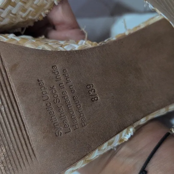 Jeffrey Campbell Raffia Tan Woven Women's Heels Size 8