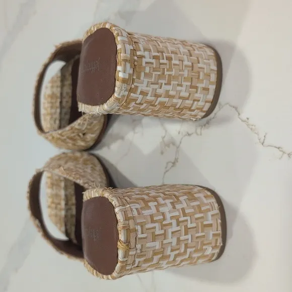 Jeffrey Campbell Raffia Tan Woven Women's Heels Size 8