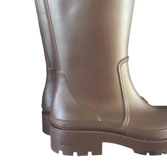 Jeffrey Campbell Rainpour Waterproof Rain Boots Brown Women’s Size 9