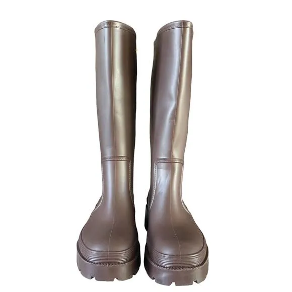 Jeffrey Campbell Rainpour Waterproof Rain Boots Brown Women’s Size 9